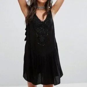 Free People Black Sleeveless Dress